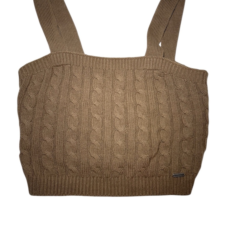 Hollister Brown Cable Knit Tank Top